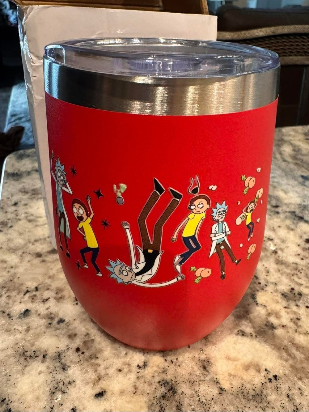 Rick and Morty Red Stainless Steel Tumbler NEW IN BOX